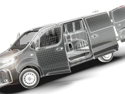 Toyota Proace Auto Van L2 HQInt 2027 3D Model