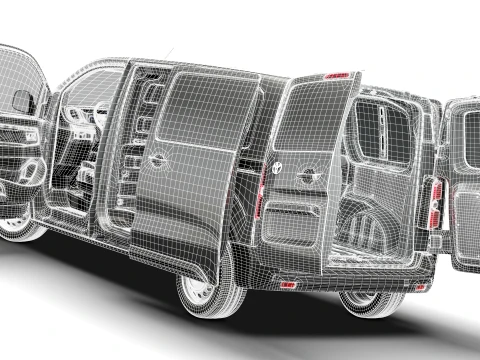 Toyota Proace Auto Van L2 HQInt 2027 3D Model