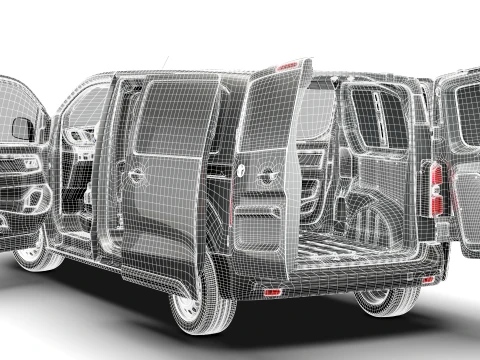 Toyota Proace Auto Van L2 HQInt 2027 3D Model