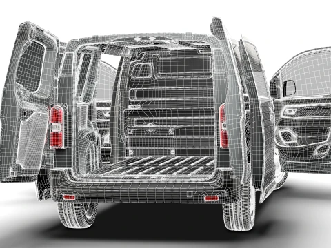 Toyota Proace Auto Van L2 HQInt 2027 3D Model