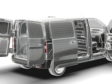 Toyota Proace Auto Van L2 HQInt 2027 3D Model