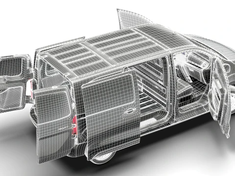 Toyota Proace Auto Van L2 HQInt 2027 3D Model