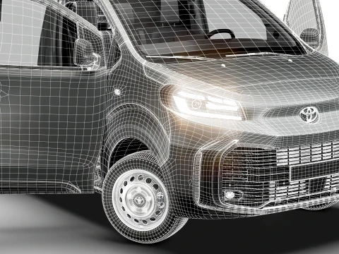 Toyota Proace Auto Van L2 HQInt 2027 3D Model