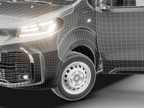Toyota Proace Auto Van L2 HQInt 2027 3D Model