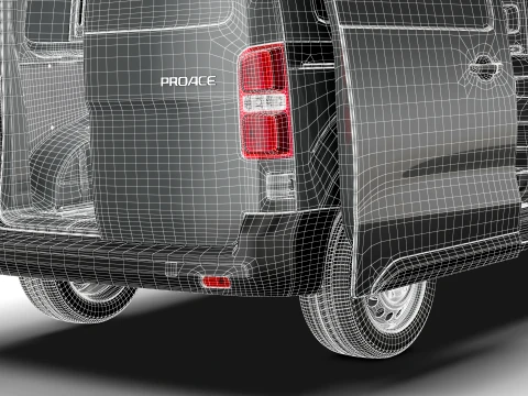 Toyota Proace Auto Van L2 HQInt 2027 3D Model