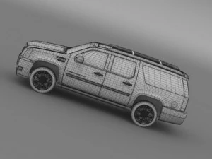 cadillac escalade 2013 esv 3D Model