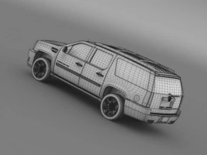 cadillac escalade 2013 esv 3D Model