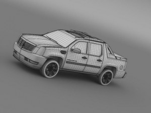 cadillac escalade 2013 ext 3D Model