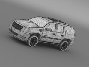 cadillac escalade 2013 hybrid 3D Модель