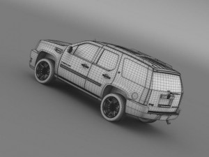 cadillac escalade 2013 hybrid 3D Модель