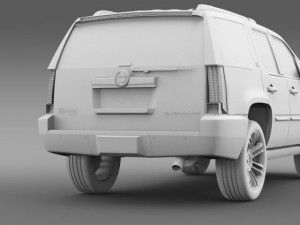 cadillac escalade 2013 hybrid 3D Модель