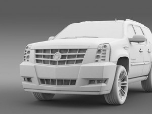 cadillac escalade 2013 hybrid 3D Модель