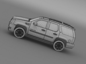 cadillac escalade 2013 hybrid 3D Модель