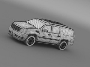 cadillac escalade esv 3D 模型