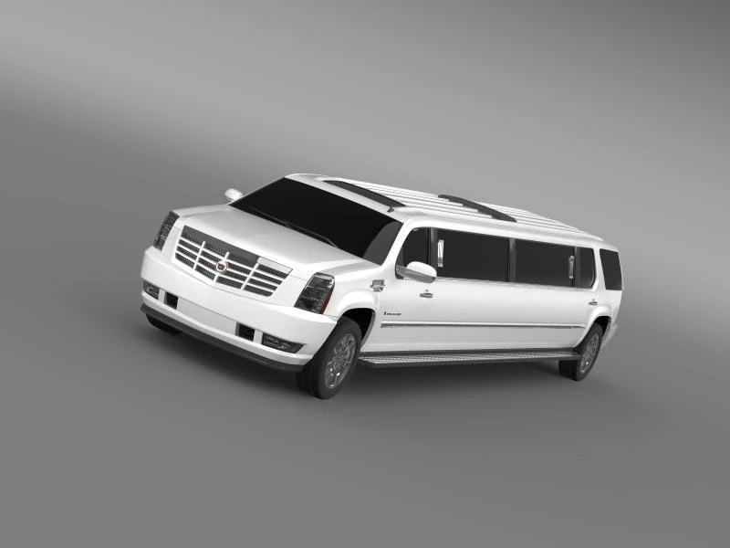 cadillac escalade limo 3D Model .c4d .max .obj .3ds .fbx .stl .blend 