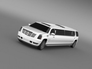 cadillac escalade limo Modèle 3D