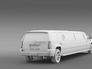 cadillac escalade limo 3D Model