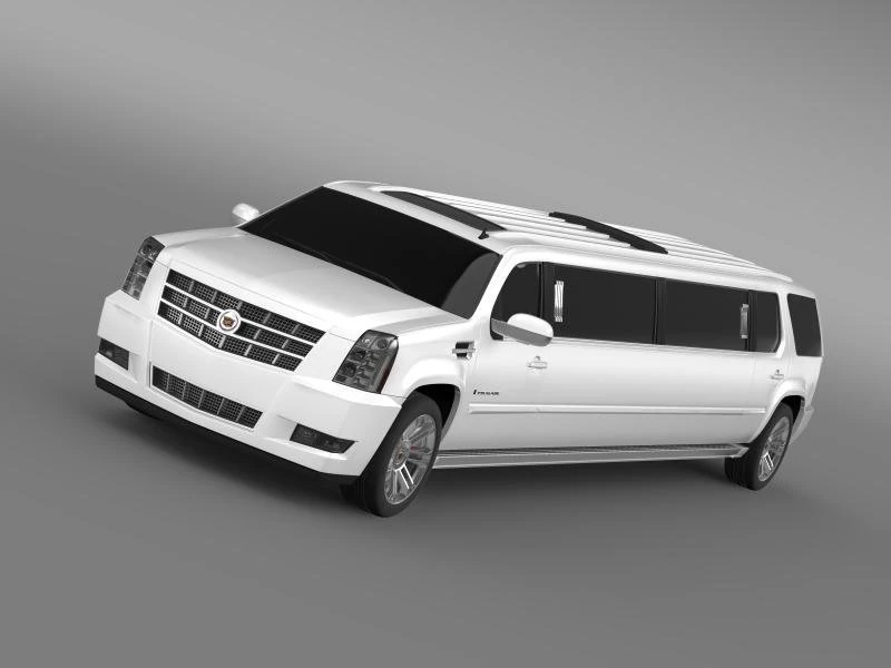 cadillac escalade limo 2013 3D Model .c4d .max .obj .3ds .fbx .stl .blend 