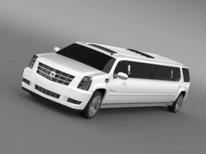 cadillac escalade limo 2013 3D Model