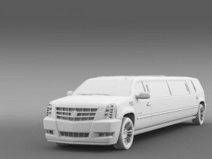 cadillac escalade limo 2013 3D 模型