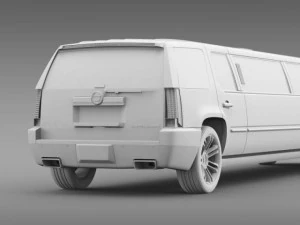 cadillac escalade limo 2013 3D Model