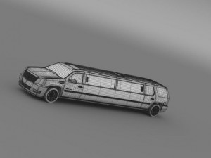 cadillac escalade limo 2013 3D 模型