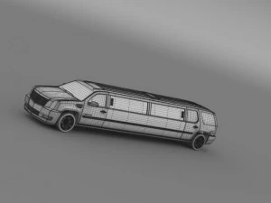 cadillac escalade limo 2013 3D Model