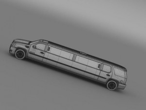 cadillac escalade limo 2013 3D 模型