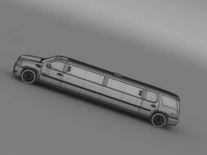 cadillac escalade limo 2013 3D Model