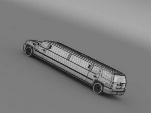 cadillac escalade limo 2013 3D Model