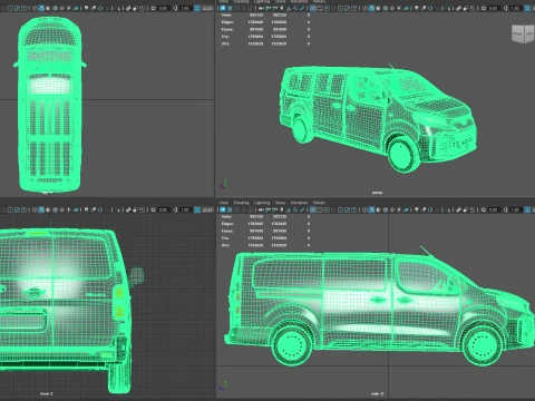 Toyota Proace Auto Van L3 HQInt 2027 3D Model