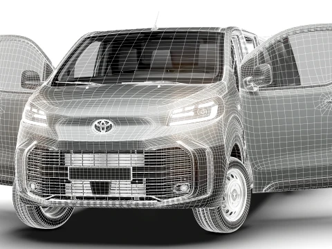 Toyota Proace Auto Van L3 HQInt 2027 3D Model