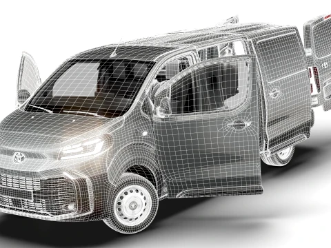 Toyota Proace Auto Van L3 HQInt 2027 3D Model
