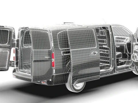 Toyota Proace Auto Van L3 HQInt 2027 3D Model