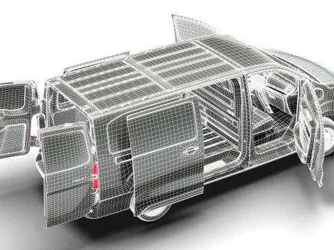 Toyota Proace Auto Van L3 HQInt 2027 3D Model