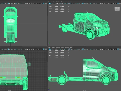 Toyota Proace Platform Cab L3 HQInt 2027 3D Model