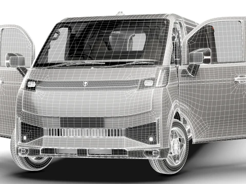 Jinbei Jiyun E7 Panel Van HQ Int 2027 3D Model