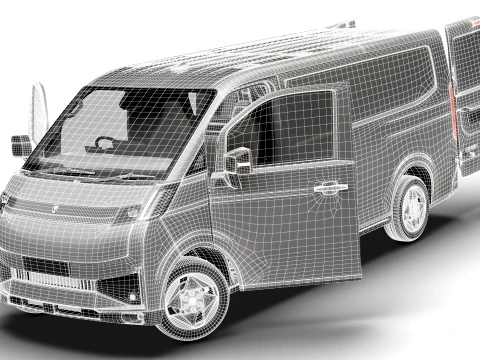 Jinbei Jiyun E7 Panel Van HQ Int 2027 3D Model
