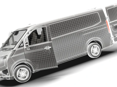 Jinbei Jiyun E7 Panel Van HQ Int 2027 3D Model