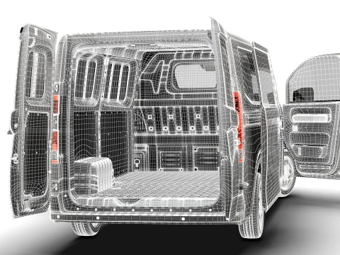 Jinbei Jiyun E7 Panel Van HQ Int 2027 3D Model