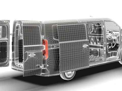 Jinbei Jiyun E7 Panel Van HQ Int 2027 3D Model