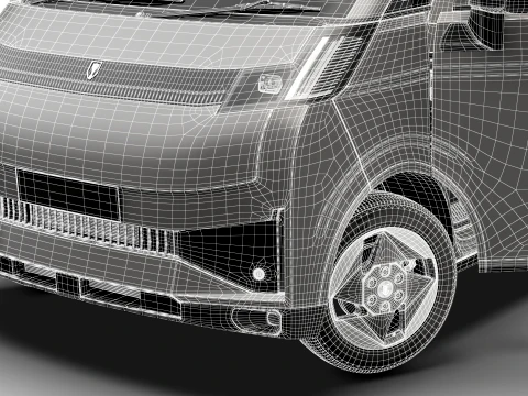 Jinbei Jiyun E7 Panel Van HQ Int 2027 3D Model