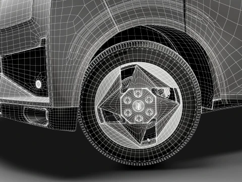 Jinbei Jiyun E7 Panel Van HQ Int 2027 3D Model