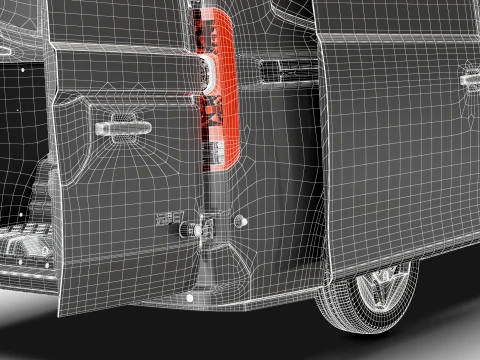 Jinbei Jiyun E7 Panel Van HQ Int 2027 3D Model