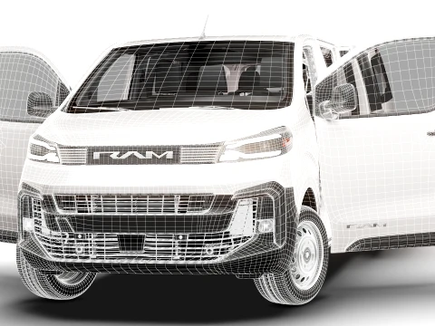 RAM ProMaster City Auto DCab L3 HQInt 2027 3D Model