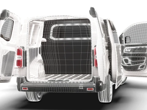 RAM ProMaster City Auto DCab L3 HQInt 2027 3D Model