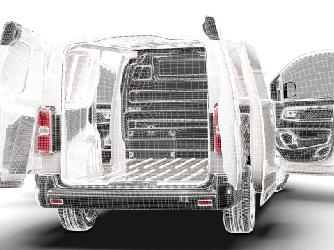 RAM ProMaster City Auto Van L3 HQInt 2027 3D Model