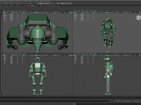 Military Generic Robot 2027 3D Model