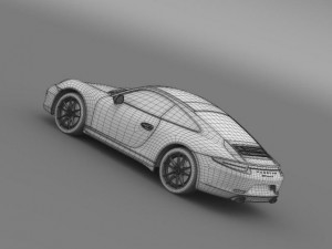 porsche 911 carerra 4 2013 3D 모델
