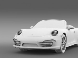 porsche 911 carerra 4 cabrio 2013 3D Модель